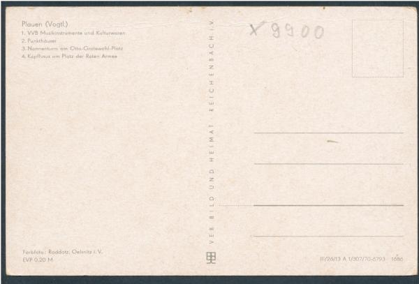 Plauen, VVB Musikinstrumente und Kulturwaren, Punkthäuser,